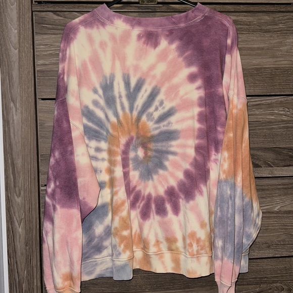 Tie Dye American Eagle Oversized Sweater - Picture 2 of 5